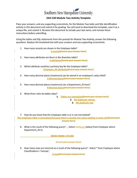 DAD 220 Module Two Activity Template DAD 220 Module Two Activity