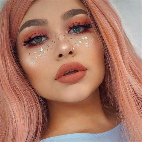 Ritaermin And Her Jazzy Glitter Freckles Are A Site To Behold Coachella Makeup Rave Makeup