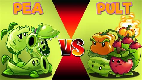 Plants Vs Zombies Team Pea Vs Pult Plant Vs Plant That Team Can Win