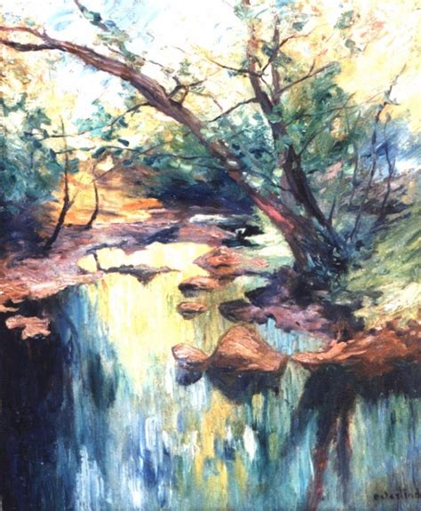 The Riverbank Painting Allan Osterlind Oil Paintings