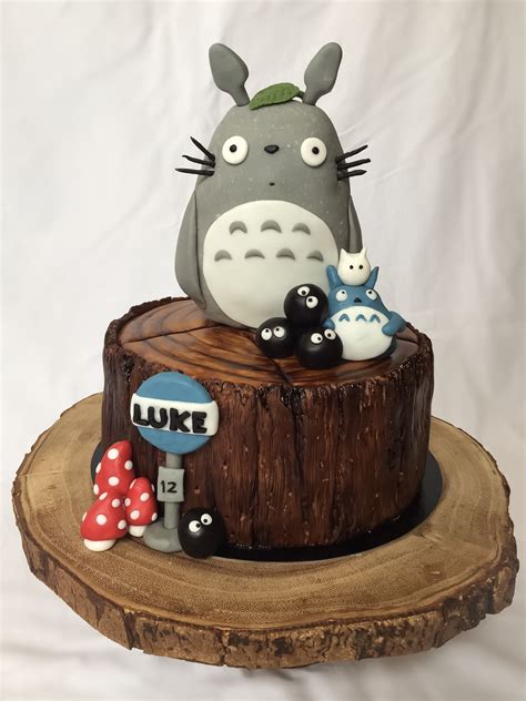 My Neighbor Totoro Cake That I Made For My Sons Th Birthday Anime Cake Cute Cakes Totoro