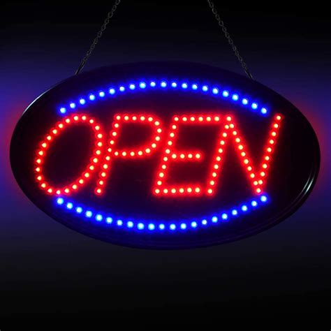 Flashing Led Neon Open Sign For Businesses 23 X 14 Inches Ebay