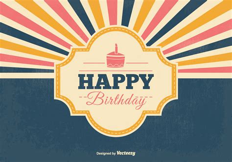 Retro Happy Birthday Card Happy Birthday Stock Vector Images And Photos Finder