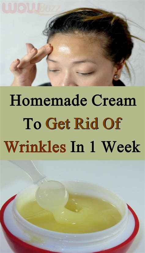 Homemade Cream To Get Rid Of Wrinkles In 1 Week Homemade Wrinkle Cream Wrinkles Organic
