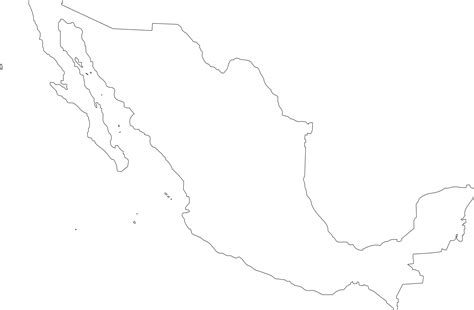 Mapa De México Sin División Y Sin Nombres