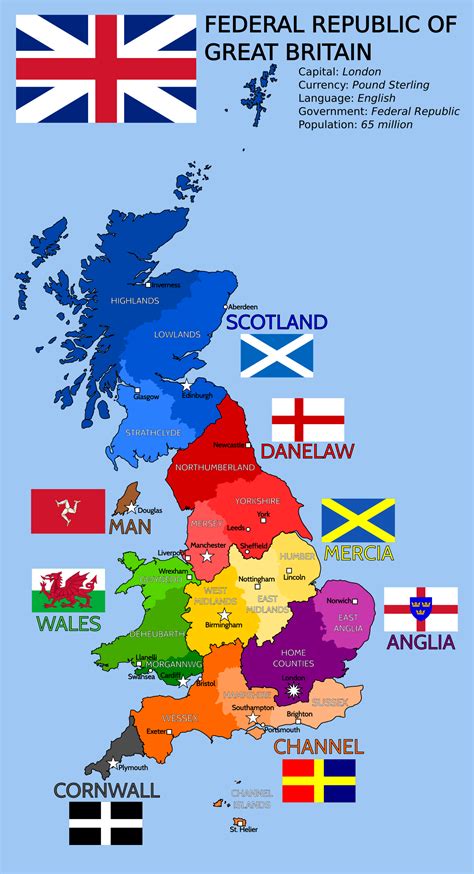 Provinces Of The Federal Republic Of Great Britain Rimaginarymaps