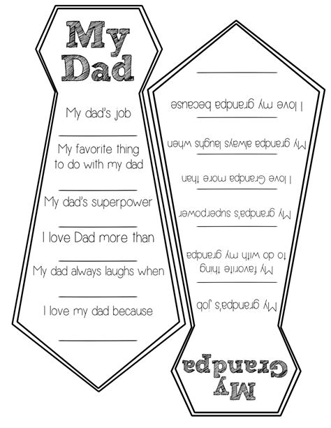 Free Preschool Fathers Day Printables Printable Templates