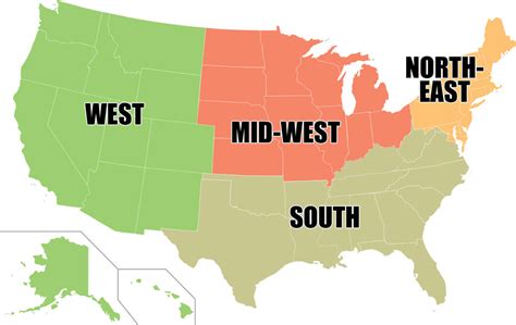 West Region United States Map United States Map