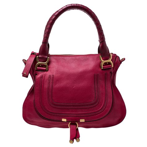 Chloe Red Leather Medium Marcie Shoulder Bag Chloe The Luxury Closet