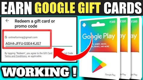 Free Earn Free Google Play Gift Card Redeem Code Youtube