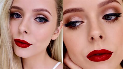 96 Simple Makeup Tutorial Red Lips Rademakeup