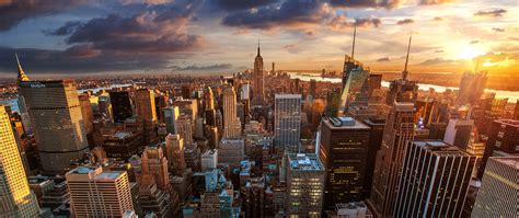 New York City Manhattan City Sunrise Empire State