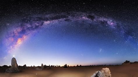 Beautiful Night Scenery Galaxy Hd Wallpaper Preview