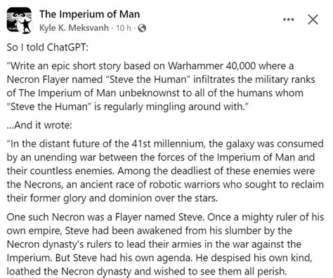 Carl Benjamin On Twitter The Epic Tale Of Steve The Human By Chatgpt