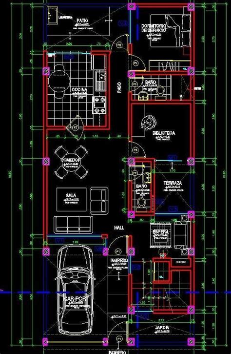 Planos Autocad Casa Habitacion 2 Niveles