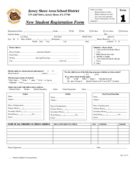 2024 Student Registration Form Fillable Printable Pdf And Forms Handypdf
