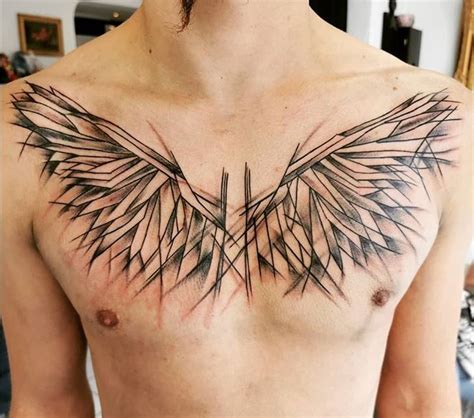 angel wings tattoo on chest for lots profile image archive