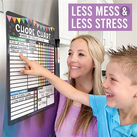 Buy Colorful Chalk Dry Erase Chore Chart For Multiple Kids Chore