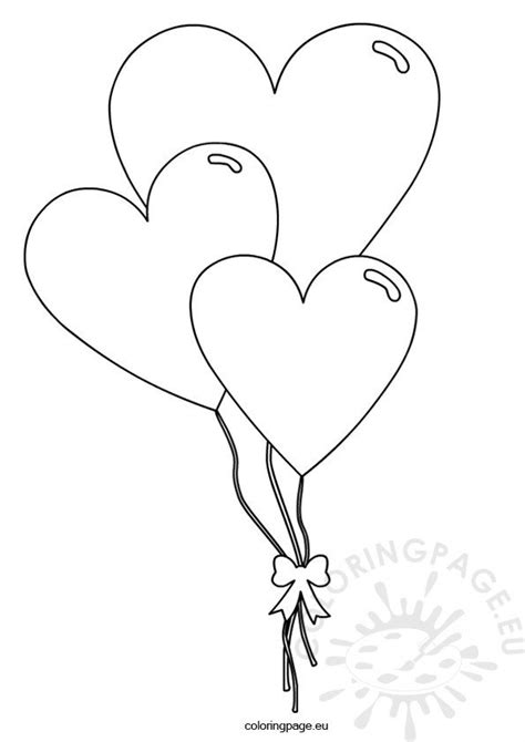 Search through 623,989 free printable colorings at getcolorings. Valentine's Day Heart Shaped Balloons - Coloring Page
