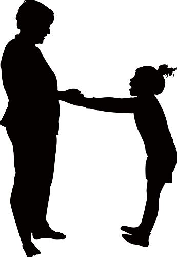 Mother And Daughter Silhouette Vector Stock Illustration Download Image Now Istock