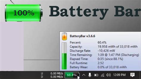 Battery Bar Show Percentage Use In Your Laptop Youtube