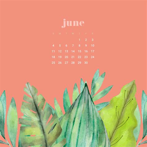 June Calendar Desktop Wallpaper Printable Calendar