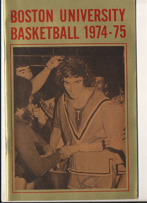 B1974 1975 Boston University Basketball Press Media Guide Bx74