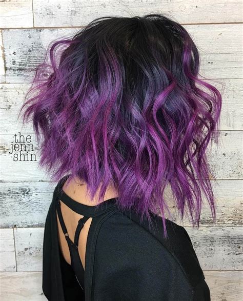 Cute Dyed Haircuts To Try Right Now Colored Hair Tips Hair Color Purple Purple Ombre Hair