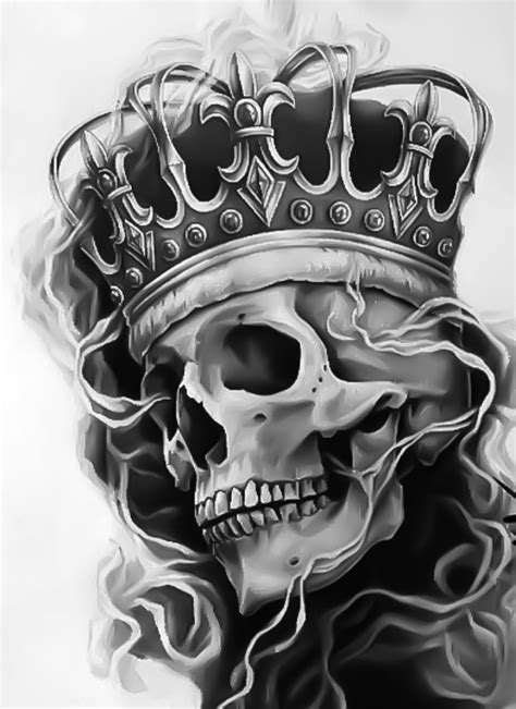 Royal Skull Desenho Para Tatuagem De Caveira Como Desenhar Crânios