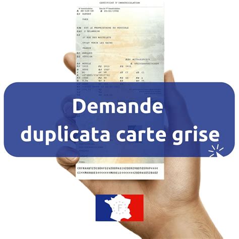 Kit Carte Grise Demande De Duplicata