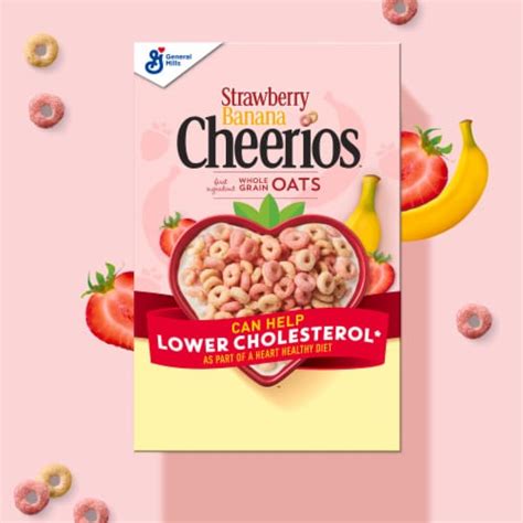 General Mills Strawberry Banana Cheerios Happy Heart Shapes Large Size Cereal 149 Oz Pick ‘n