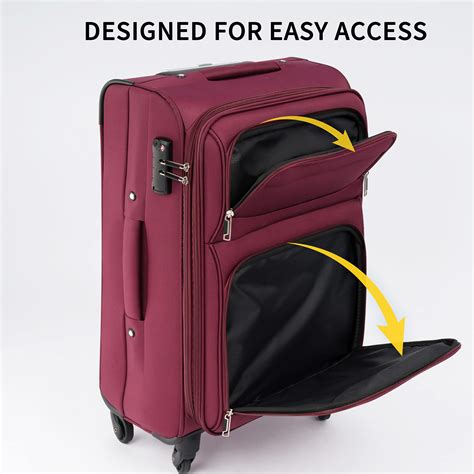 Merax Softside Luggage Set Tsa Lock Expandable Spinner Wheel Luggage