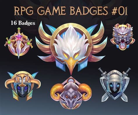 Rpg Game Badges Pack 01 By Dionartworks Codester