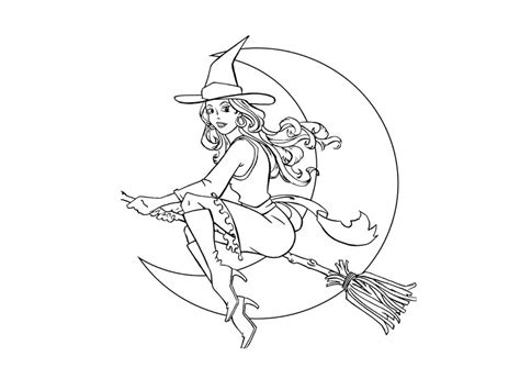 Gambar Printable Witch Coloring Pages Kids Cool2bkids Anime Witches Di