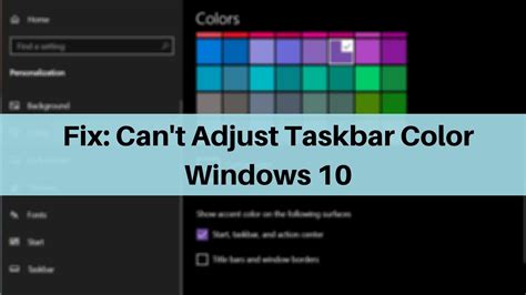 How To Fix Windows 10 Taskbar Color Not Changing