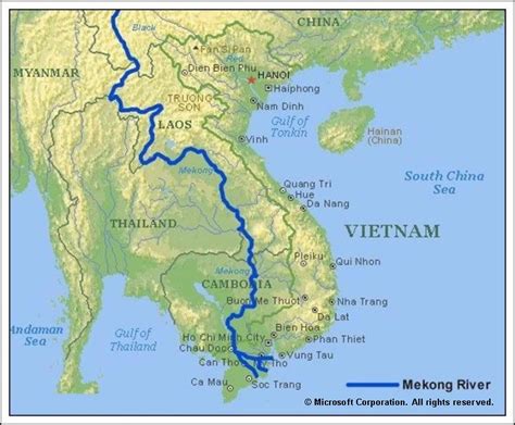 Map Of China Mekong River Map Of World