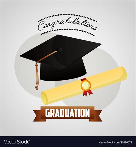 Congratulations Graduation Card Royalty Free Vector Image