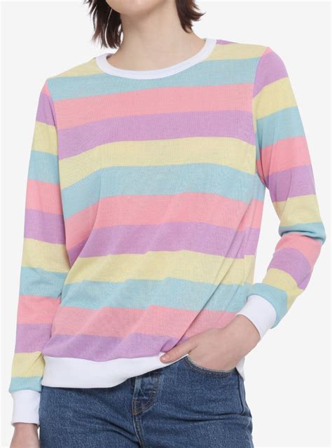 Pastel Rainbow Stripe Girls Sweater Rainbow Stripes Sweaters Girls