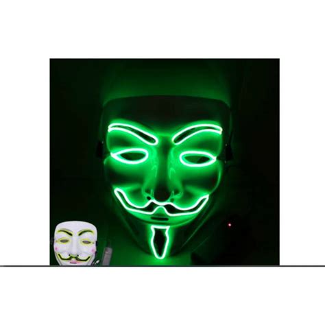 Mascara De Anonymous Con Led Halloween Fiesta Generico