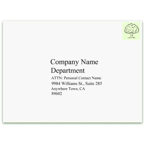 business letter format address business