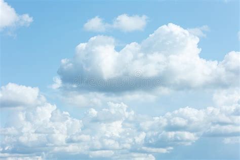White And Thick Clouds In A Blue Sky Cloudy Sky Stock Photo Image Of