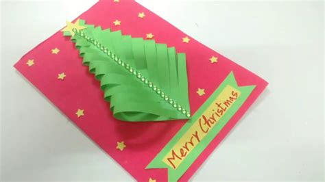 Card making and paper crafts with stencils. Easy Paper Christmas Tree Card Making Idea | How To ...