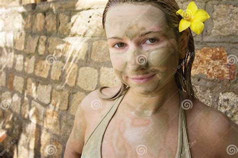 Young Woman After Mud Bath Stock Image Image Of Luxury 7118459