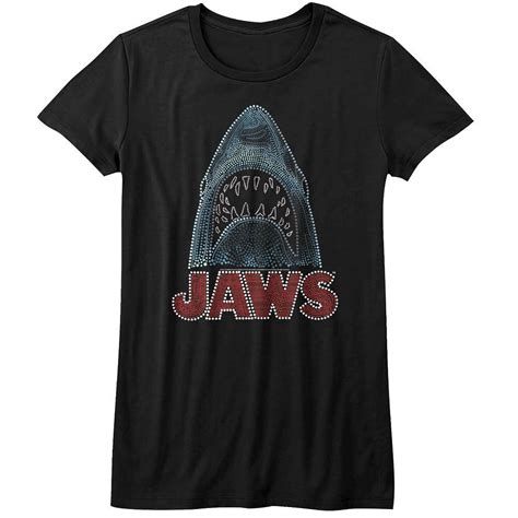 Jaws Bedazzled Movie T Shirt Womens Graphic Movie Tees Societees