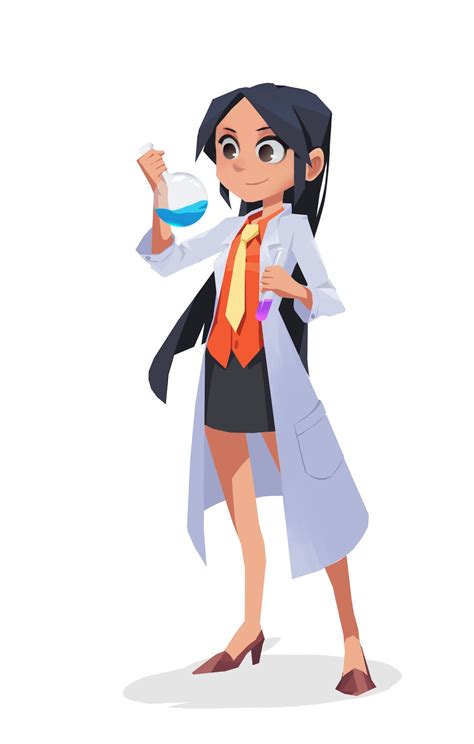 Artstation Scientist Lee Jp Character Design Female In 2019 Scientist Cartoon