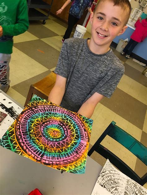 Radial Symmetry Printmaking 4th Grade 4th Grade Art Elementary Art