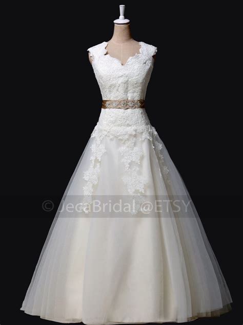 A Line Modest Wedding Dress Fall Wedding Dress Outdoor Wedding Dress