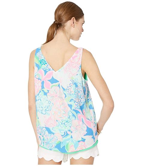 Lilly Pulitzer Reversible Florin Sleeveless V Neck Multi Peony For Your