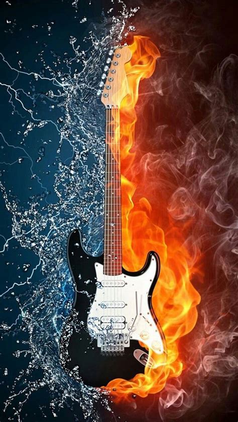 Flaming Guitar Electric Guitar Guitar Images Guitar Art