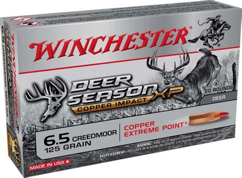 Winchester Ammo X65dslf Deer Season Xp Copper Impact 65 Creedmoor 125